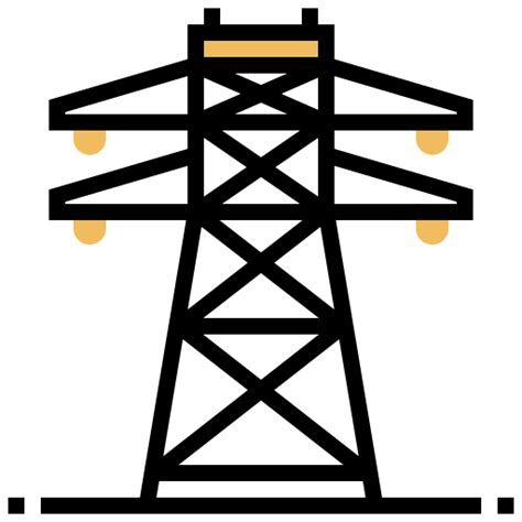 Electricity Tower Meticulous Yellow Shadow Icon