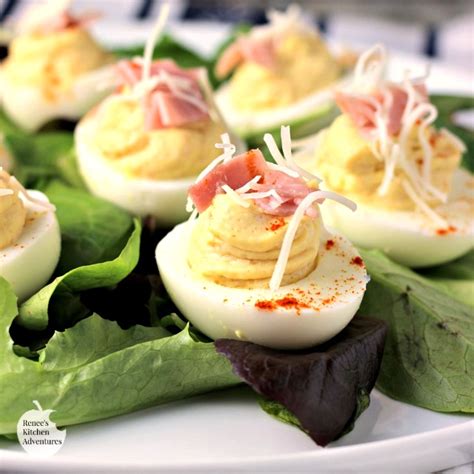 Ham And Swiss Deviled Eggs Renees Kitchen Adventures