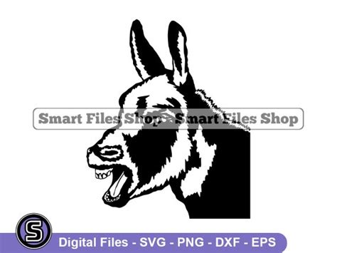 Braying Donkey 2 Svg Donkey Svg Farm Animals Svg Donkey Etsy