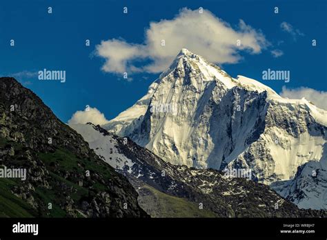 Landscape Of The Snow Mountains Including The Khan Tengri Peak Part Of