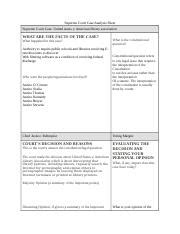 Supreme Court Case Analysis Sheet Docx Supreme Court Case Analysis