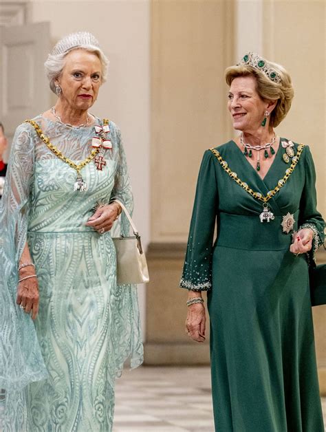Queen Anne Marie and Princess Benedikte Attend Banquet Celebrating
