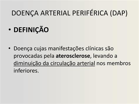 Ppt DoenÇa Arterial PerifÉrica Dap Parte I Powerpoint