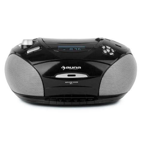 Rcd Boombox Cd Usb Radio Reproductor De Cassette Pll Fm Mp Negra