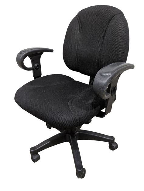 Black Small Black Fabric Rolling Office Chair