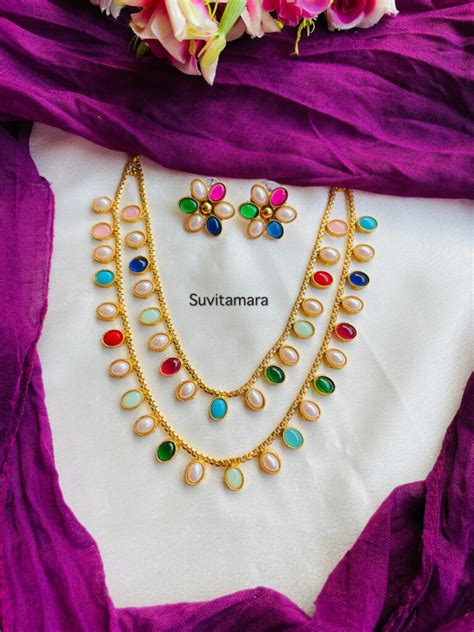 Layer Navaratna Necklace Suvitamara