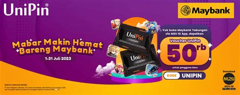 UniPin Top Up Game Favoritmu Pakai Maybank Makin Hemat Dengan Bonus