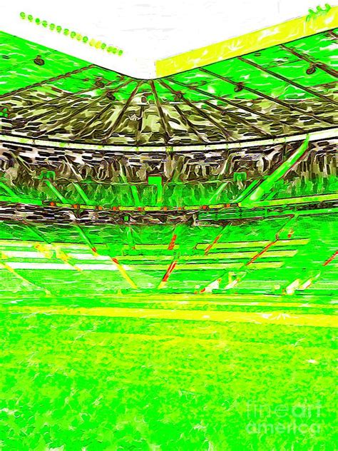 Abstract Celtic Fc Stadium Digital Painting 02 Digital Art By Douglas