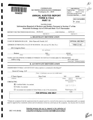 Fillable Online Annual Audited Report Form X A Part Ill Fax Email