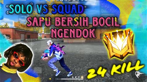 Solo Vs Squad Pake Bundel Cantik Ff Bantai Bocil Gm Di Map Nextera Kill 24 Youtube