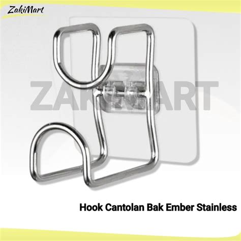 Gantungan Baskom Tempel Dinding Hook Cantolan Bak Ember Stainless