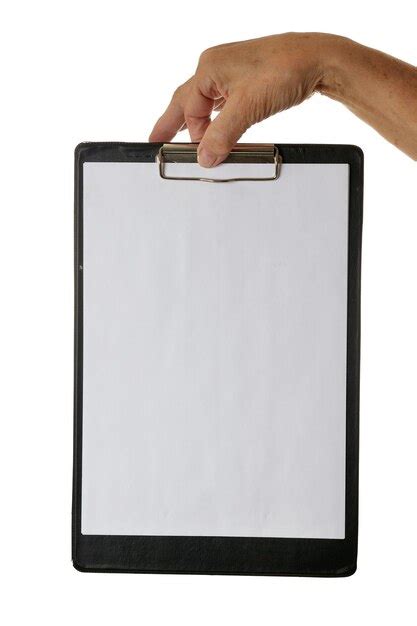 Premium Photo Hand Holding Clipboard With Blank Sheet Of Paper