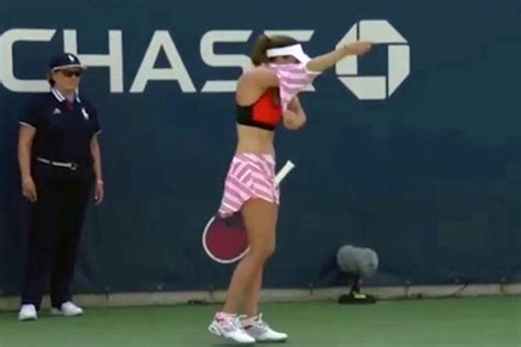 Us Open Aliz Cornet Sanctionn E Pour Avoir Retir Son Tee Shirt Qui