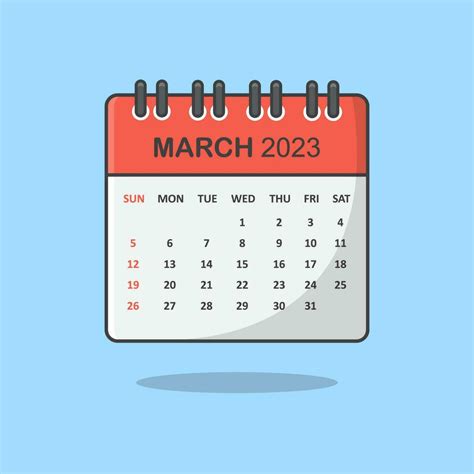 Calendar Cartoon Vector Illustration. March 28621731 Vector Art at Vecteezy