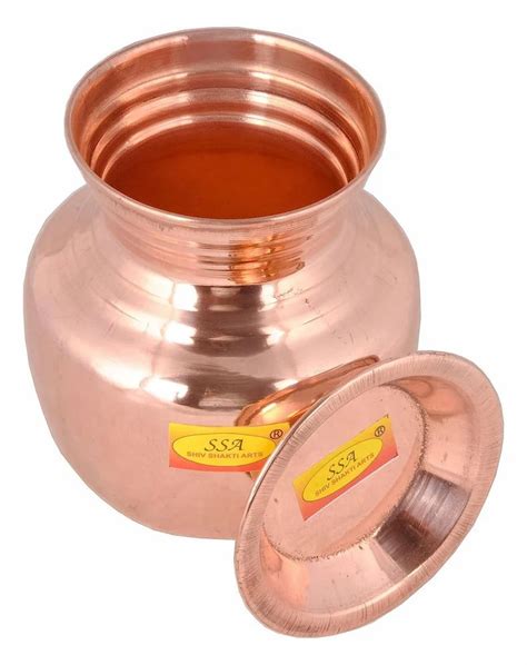 Copper Kalash Lota For Poojan Purpose Plane 1000 Ml Available With