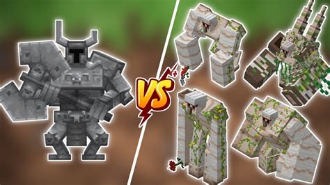 Ferrous Wroughtnaut Vs All Mutant Iron Golems In Minecraft Youtube