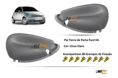 Forro De Porta Dianteiro Ford Ka Anos 1997 A 2007 Cor Cinza