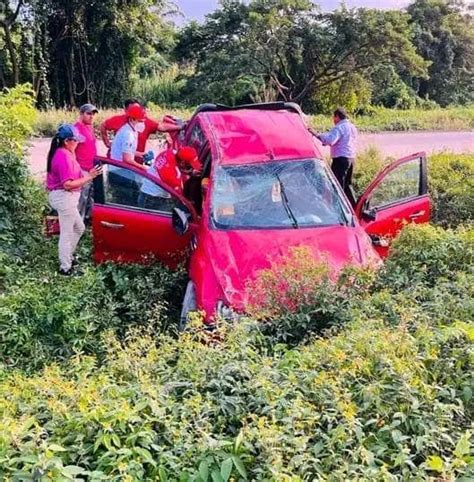 Una Lesionada En Accidente En La Cosoleacaque Acayucan