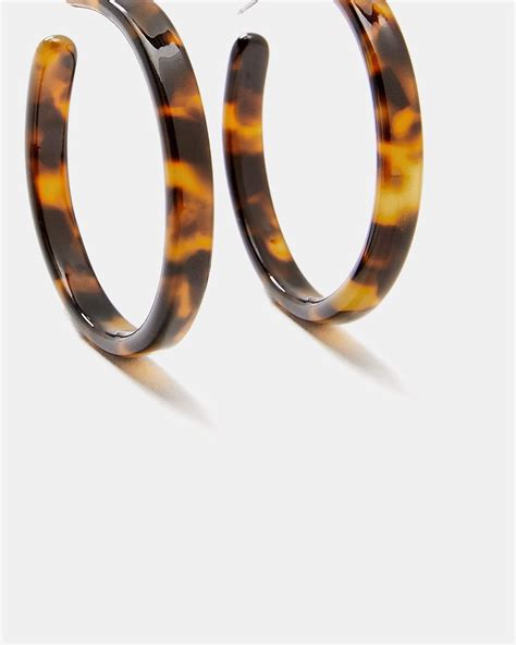 Tortoise Shell Hoop Earrings Rwandco