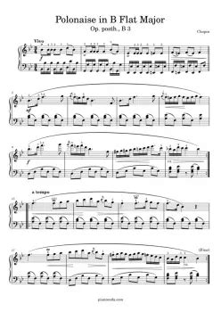 Polonaise In B Flat Major B Free Pdf Sheet Music