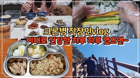 크론병브이로그 브이로그희귀난치성직장인혼밥닭가슴살볶음밥장조림씽크대정리김밥딸기라떼산책용궐산하늘길이번주