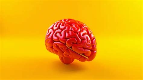 Brain Sitting 3d Figure Positioned Against White Background Brain 3d Thinking Brain Cartoon