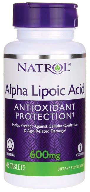 Natrol Alpha Lipoic Acid Time Release Mg Tablets