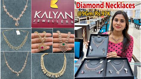 Kalyan Jewellers Diamond Necklace In Just Gm Rs K Designs Price