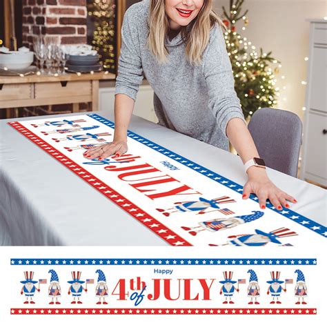 SDJMa America 4th Of July Patriotic Memorial Day Table Runner