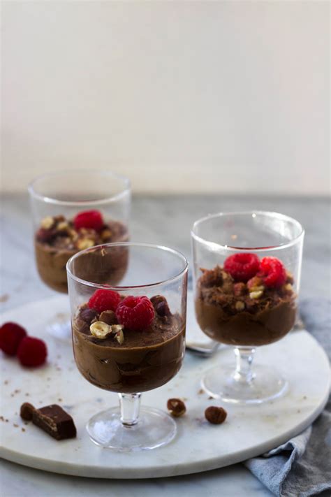 Chocolade Hazelnoot Mousse Met Framboos Feelgoodbyfood