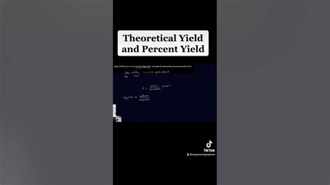 How To Calculate Theoretical Yield And Percent Yield Topics In General Chemistry Youtube