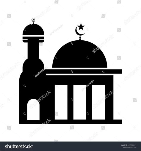 Gambar Logo Masjid Hitam Putih Materi Belajar Online