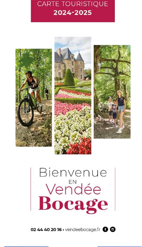 Carte touristique carte randonnées Vendée Bocage