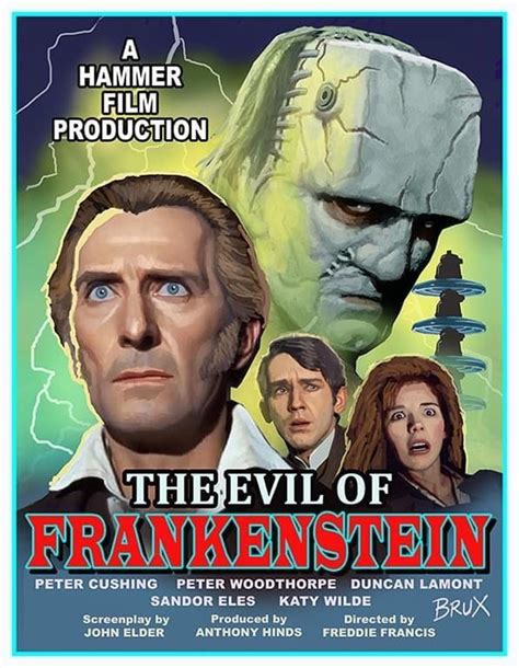 The Evil Of Frankenstein Horror Movie Art Sci Fi Horror Movies Horror Posters