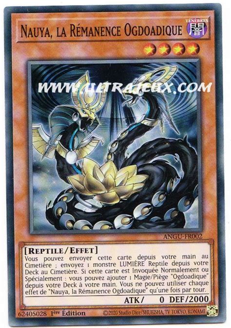 Nauya la Rémanence Ogdoadique ANGU FR002 Carte Yu Gi Oh Cartes à l