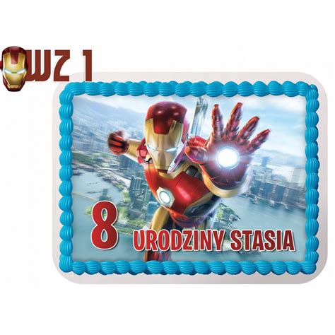 Op Atek Na Tort Iron Man Stark Avenger Urodziny