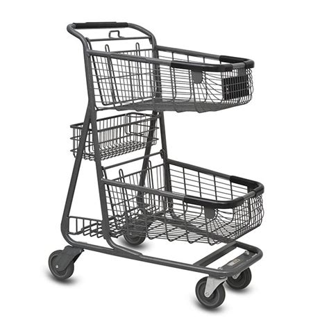 Express6150 Two Tier Wire Shopping Cart Versacart