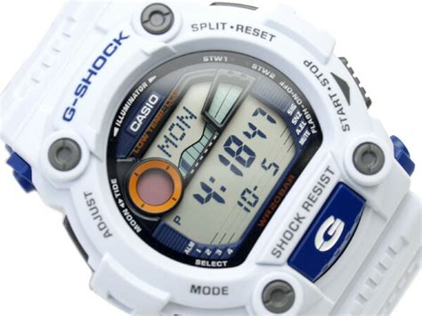 Authentic Casio G 7900a 7er G Shock White G Rescue Tide Moon Mens