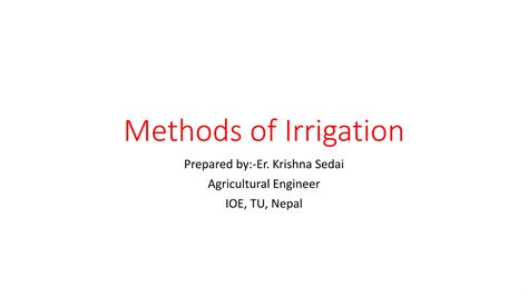 Methods Of Irrigation Ppt