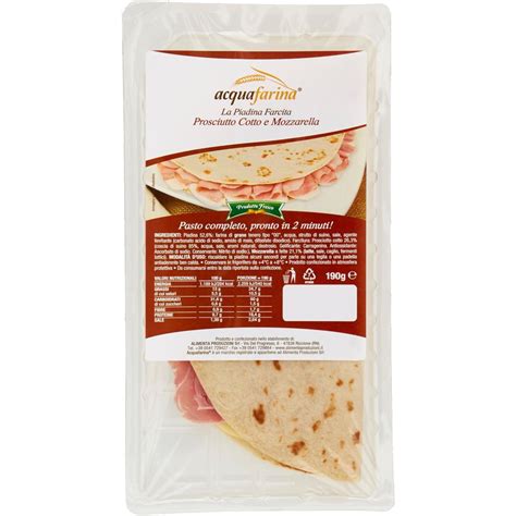 Piadina Farcita Prosciutto Cotto E Mozzarella Acquafarina G Coop Shop