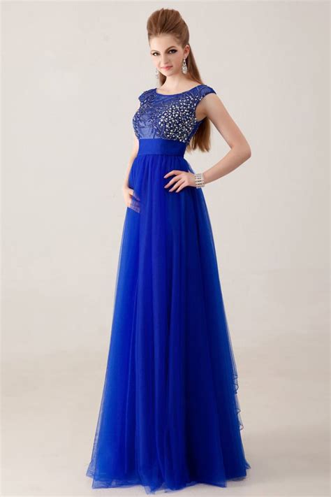 2014 Magnificent Scoop Neckline Cap Sleeve Prom Dress Beaded Tulle