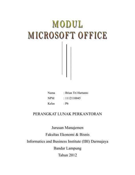 Modul Ms Office Pdf