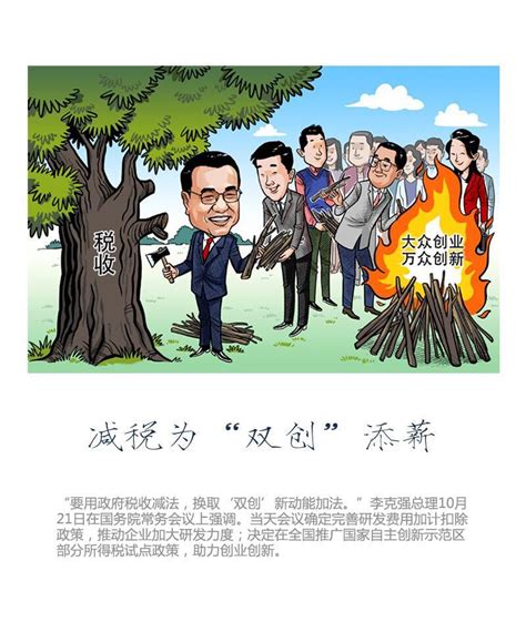 每周一画：减税为“双创”添薪漫画新闻中国政府网