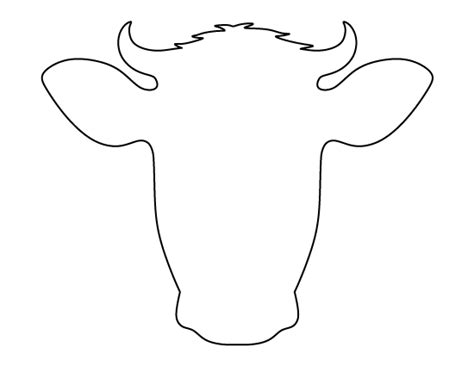 Printable Cow Face Template