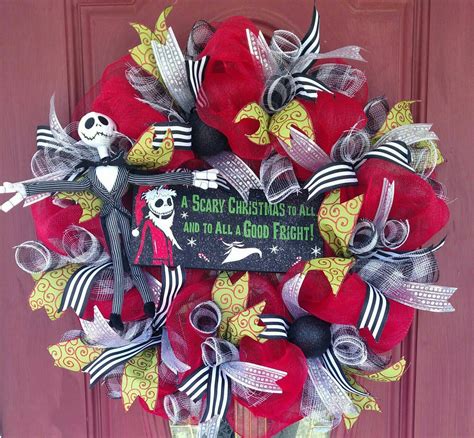 Jack Skellington Christmas wreath. Christmas decor. Christmas