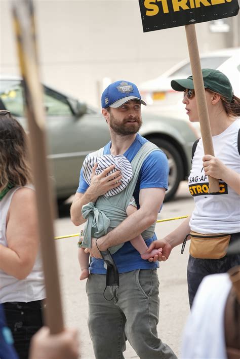 Seen At The Actor’s Strike: Daniel Radcliffe Out And About With His Newborn Baby And Partner