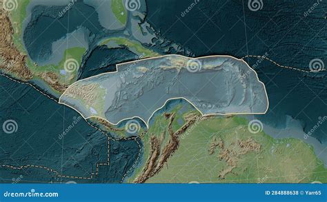 Caribbean Plate Boundaries Wiki Map Stock Illustration