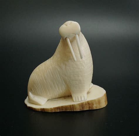 Carl Oxereok Carved Ivory Walrus Eskimo Art – Home & Away Gallery