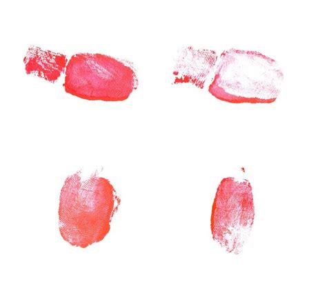 Premium Photo Bloody Fingerprint Isolated On A White Background