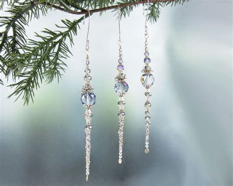 Suncatcher Icicle Ornament Christmas Ornament Light Purple Etsy